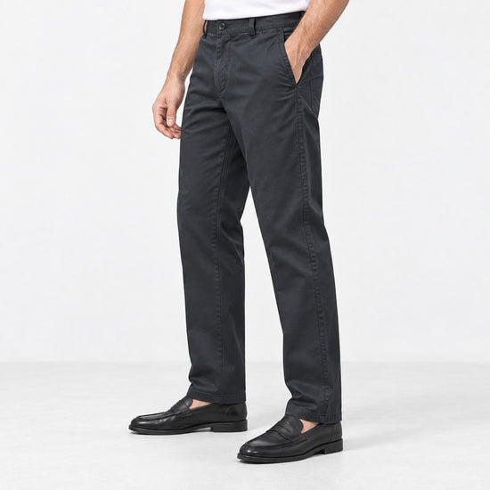 Straight leg cotton utility trousers