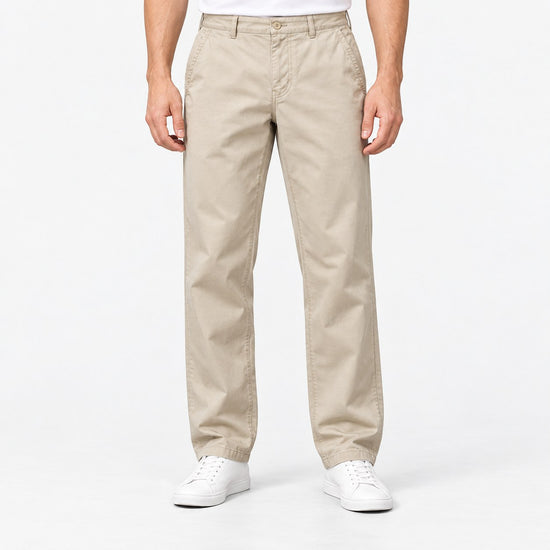 Straight leg cotton utility trousers