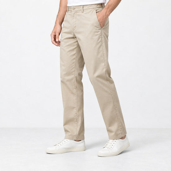 Straight leg cotton utility trousers