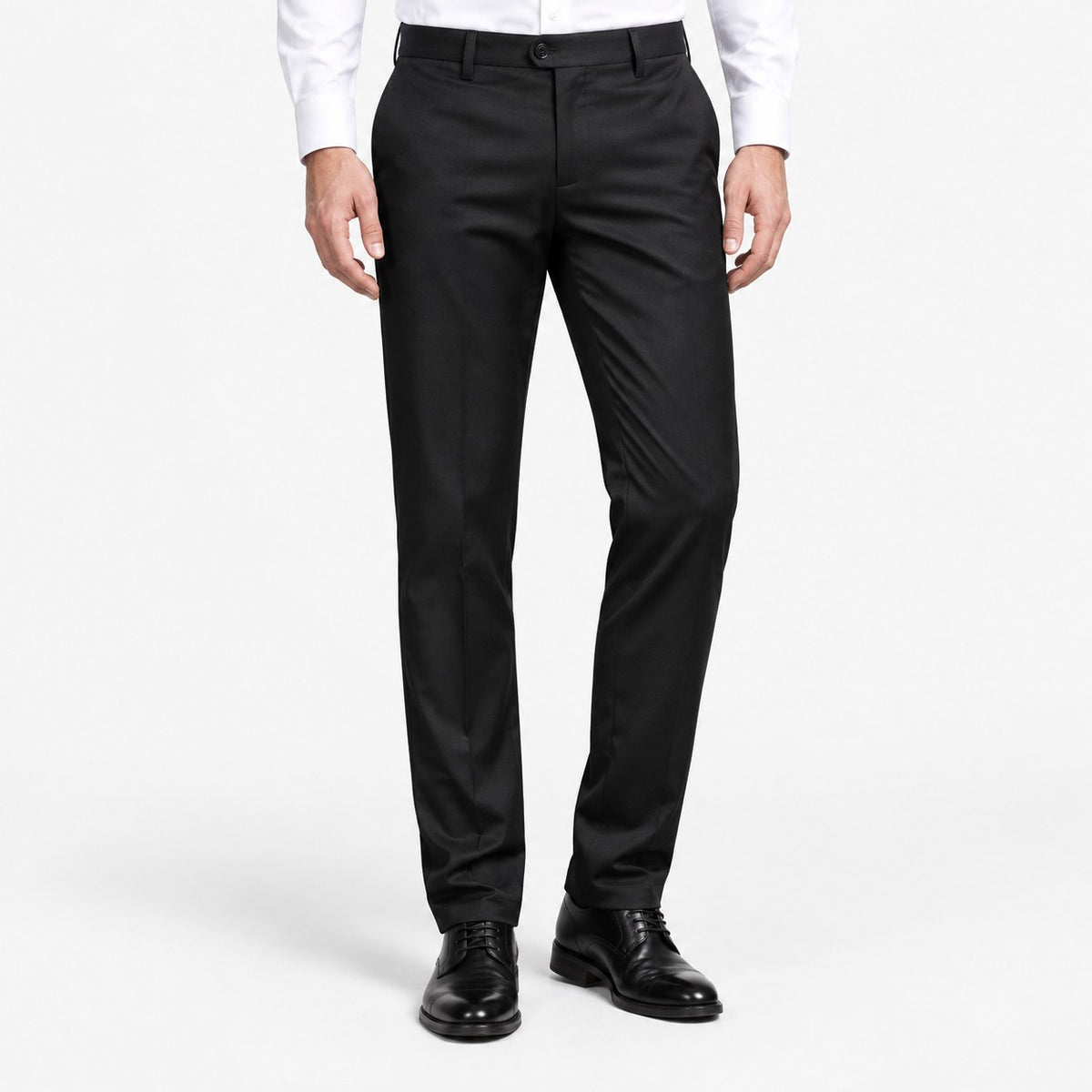 Straight leg stretch trousers