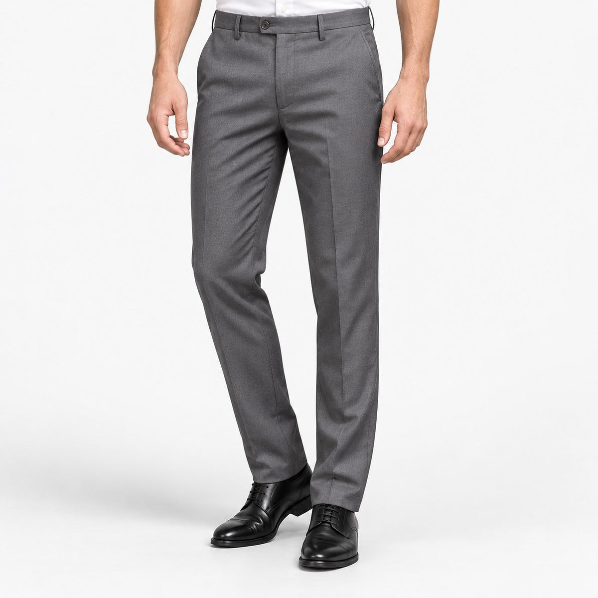 Straight leg stretch trousers