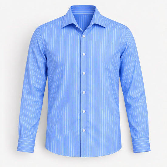 Stretch striped dress shirt