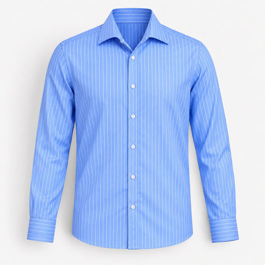 Stretch striped dress shirt