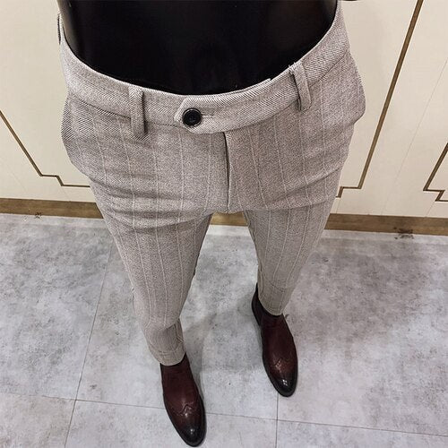 Striped Cotton Trousers