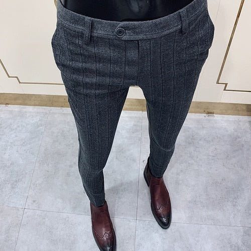 Striped Cotton Trousers