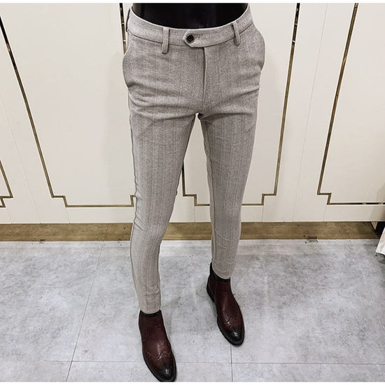 Striped Cotton Trousers