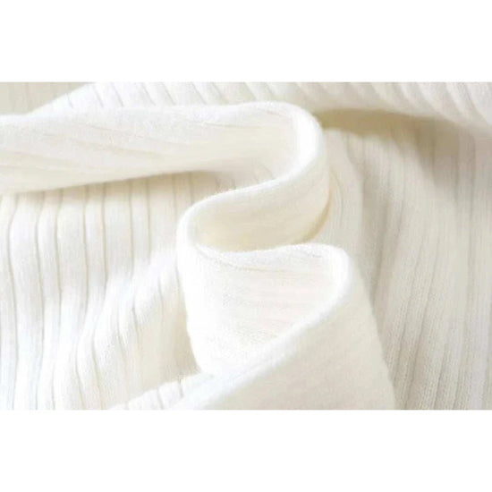 Striped jacquard knit sweater