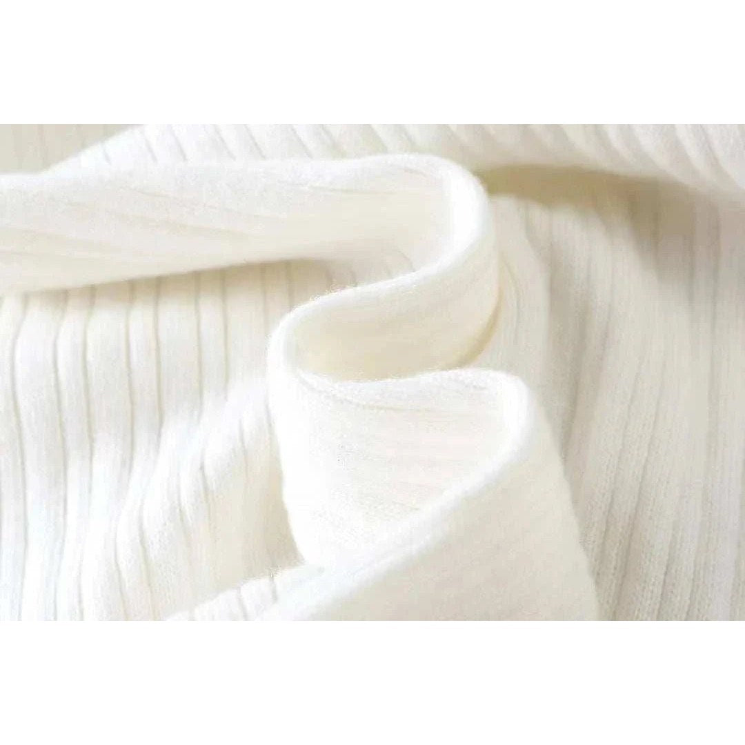 Striped jacquard knit sweater