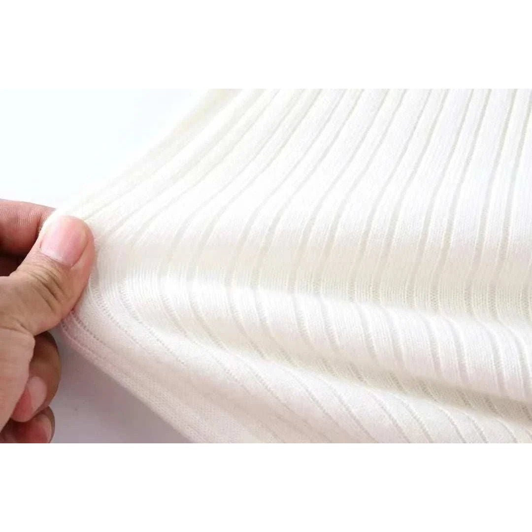 Striped jacquard knit sweater