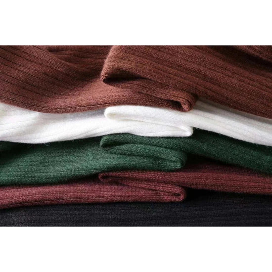 Striped jacquard knit sweater