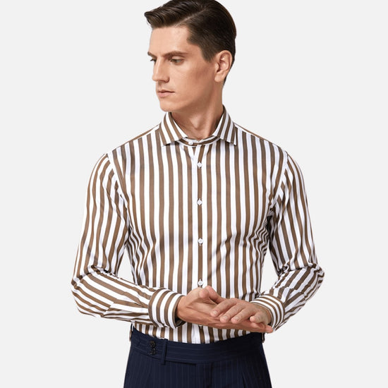 Striped Office Long-Sleeve Shirt