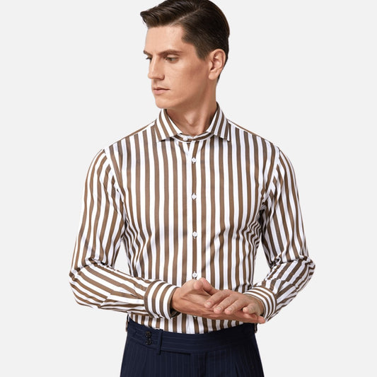 Striped Office Long-Sleeve Shirt