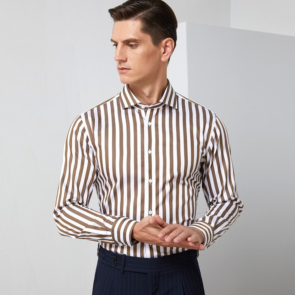 Striped Office Long-Sleeve Shirt
