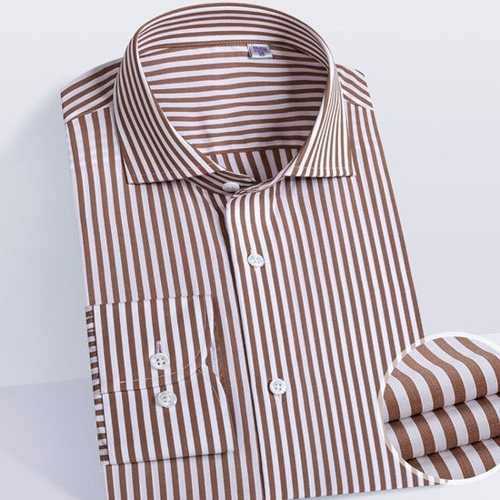 Striped Office Long-Sleeve Shirt