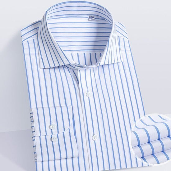 Striped Office Long-Sleeve Shirt