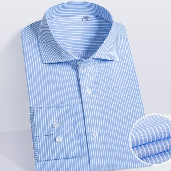 Striped Office Long-Sleeve Shirt