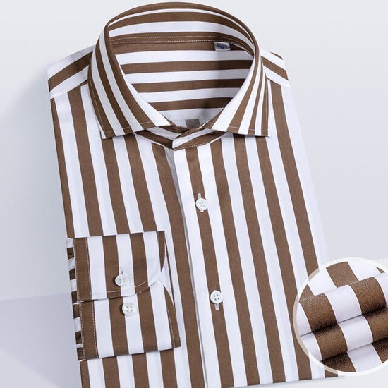 Striped Office Long-Sleeve Shirt