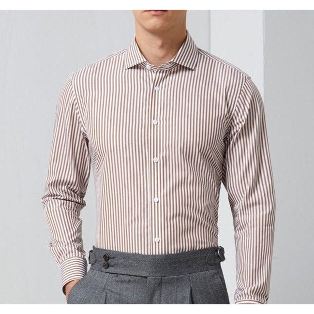 Striped Office Long-Sleeve Shirt