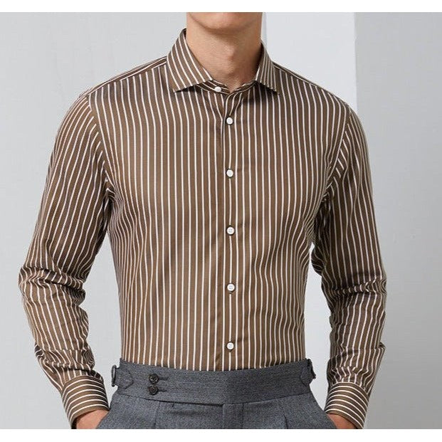 Striped Office Long-Sleeve Shirt
