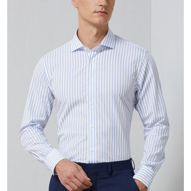 Striped Office Long-Sleeve Shirt