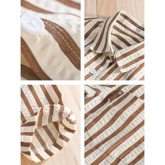 Striped printed shirt bold and fashionable fit
