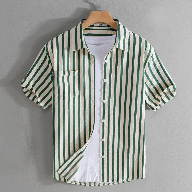 Striped printed shirt bold and fashionable fit
