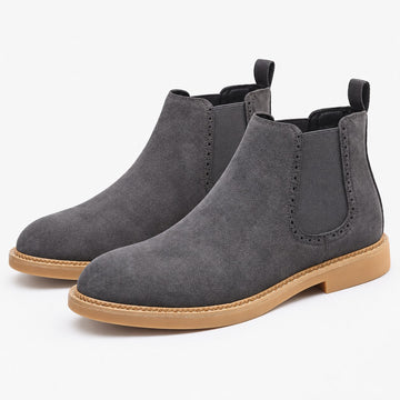 Suede finish leather chelsea boots