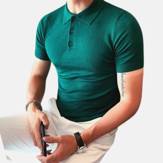Summer cotton short-sleeve polo shirt