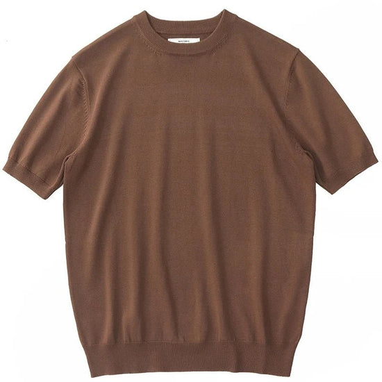 Summer knitted short-sleeved retro t-shirt
