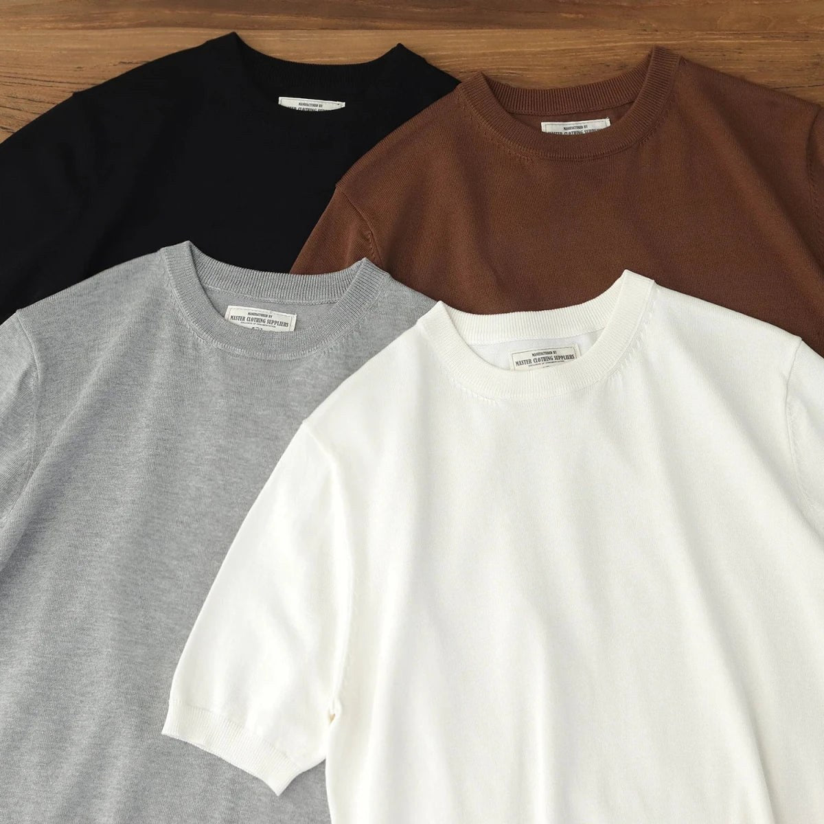 Summer knitted short-sleeved retro t-shirt