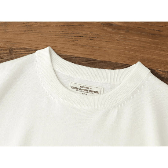 Summer knitted short-sleeved retro t-shirt