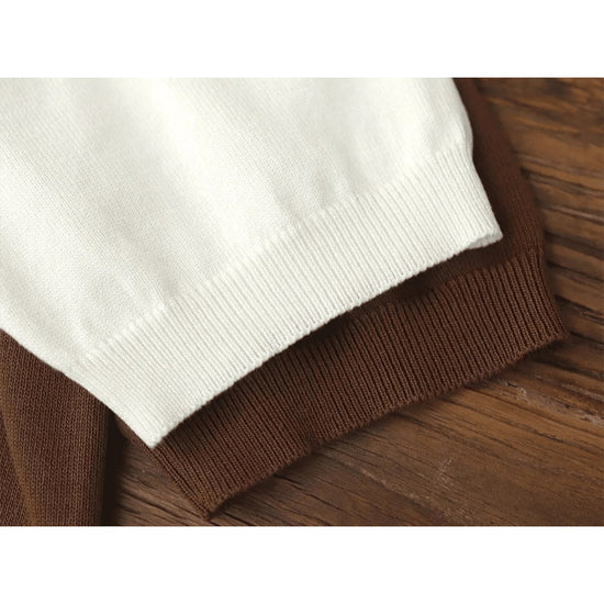 Summer knitted short-sleeved retro t-shirt