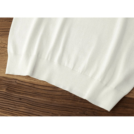 Summer knitted short-sleeved retro t-shirt