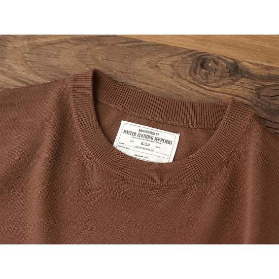 Summer knitted short-sleeved retro t-shirt