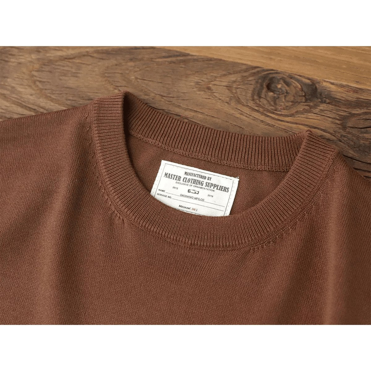 Summer knitted short-sleeved retro t-shirt