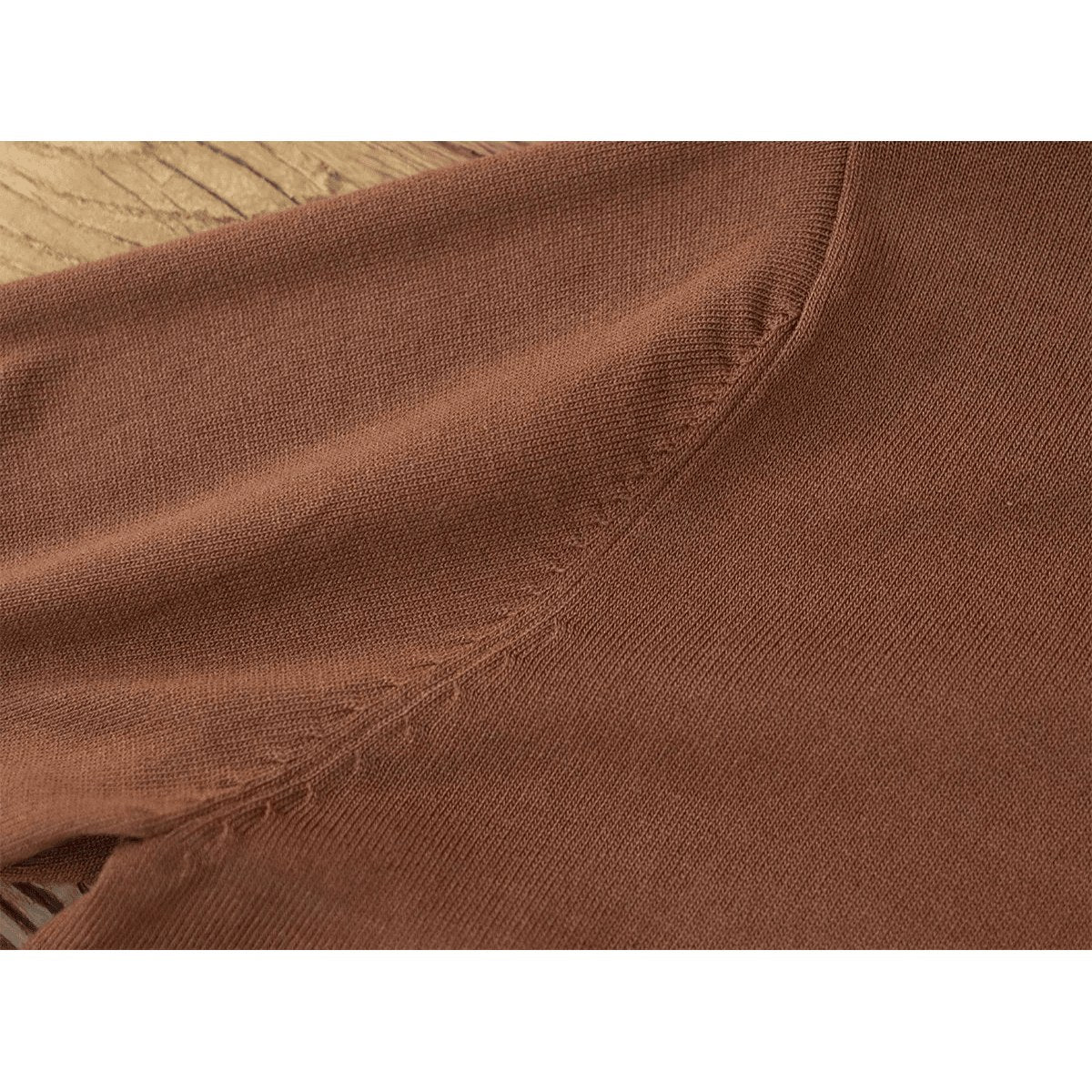 Summer knitted short-sleeved retro t-shirt