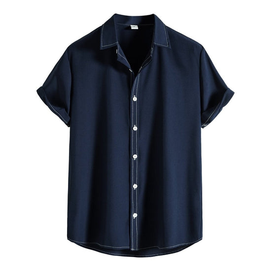 Summer Short Sleeve Solid Shirt