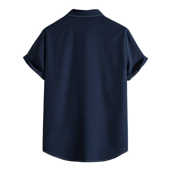 Summer Short Sleeve Solid Shirt