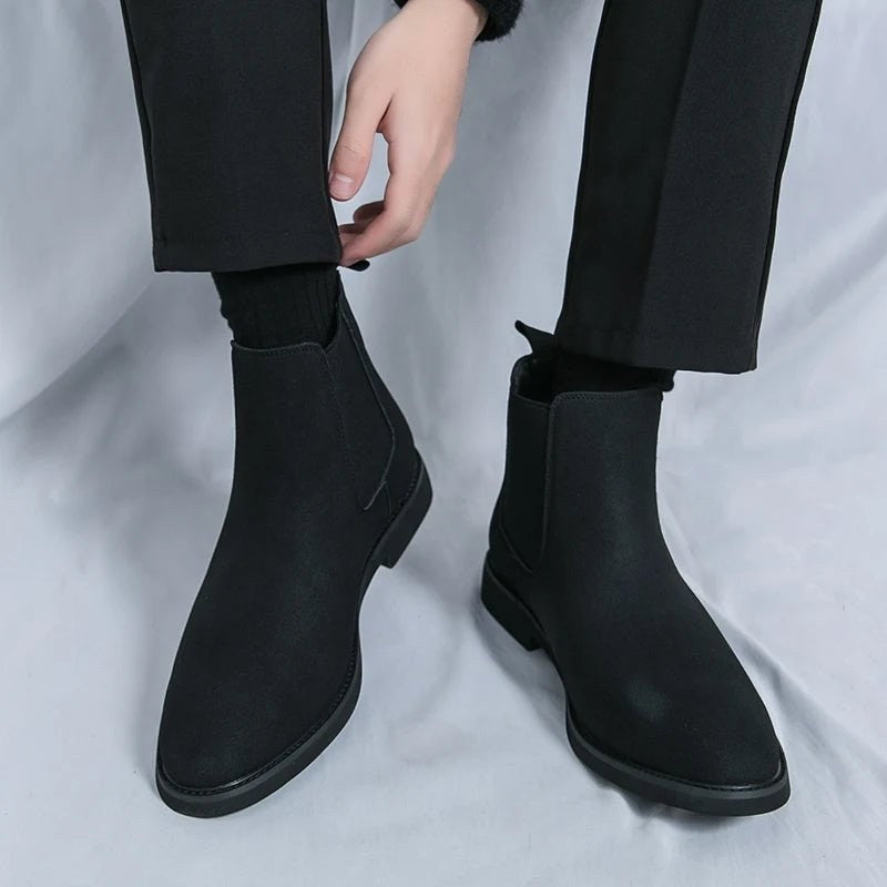 Summer suede chelsea boots