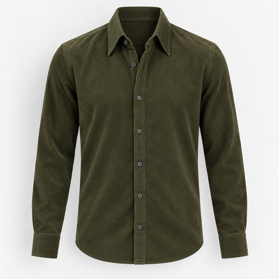 Textured cotton long sleeve shirt