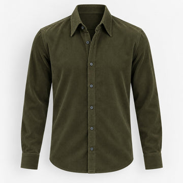 Textured cotton long sleeve shirt