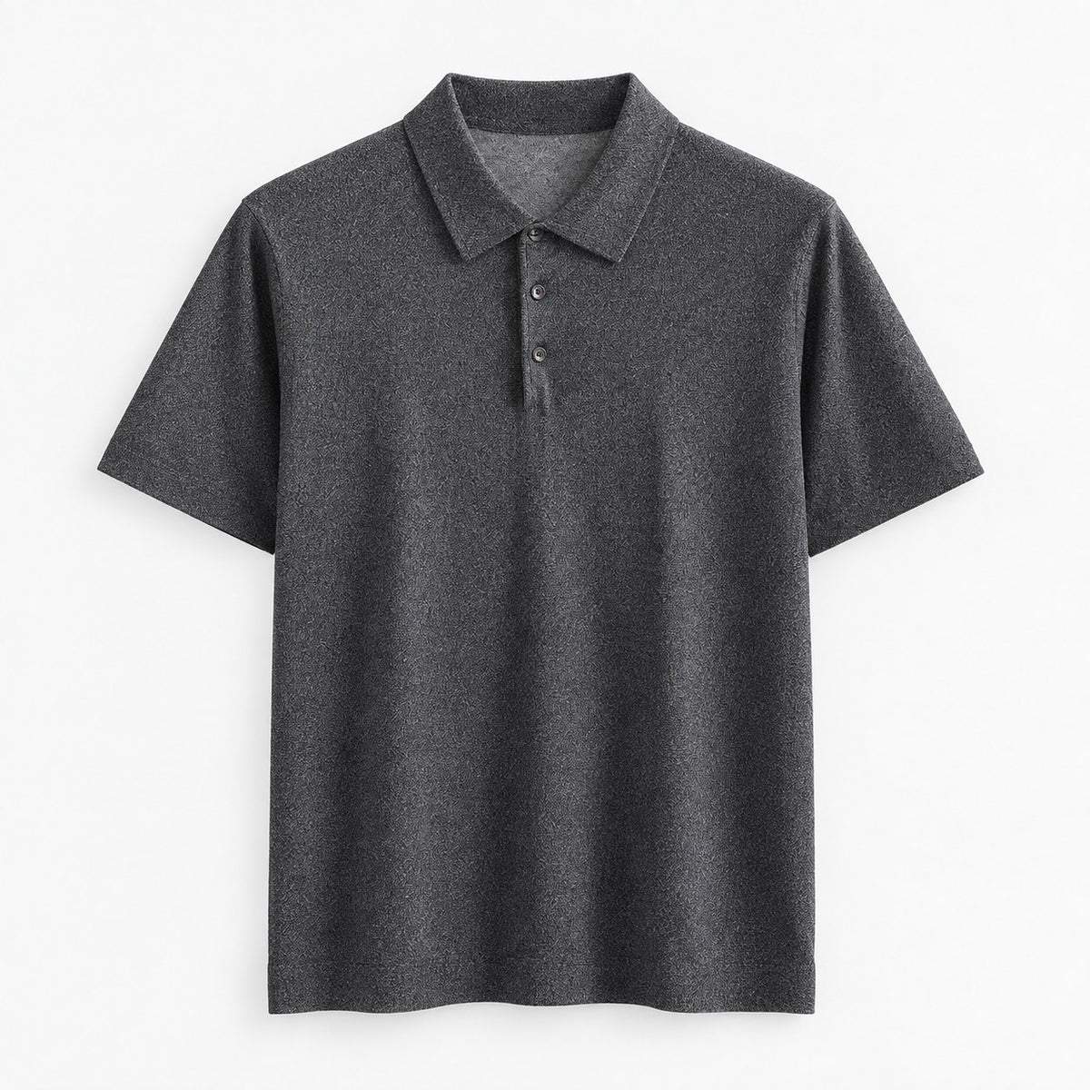 Textured lyocell short sleeve knit polo