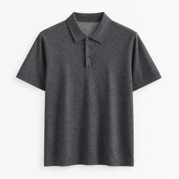 Textured lyocell short sleeve knit polo