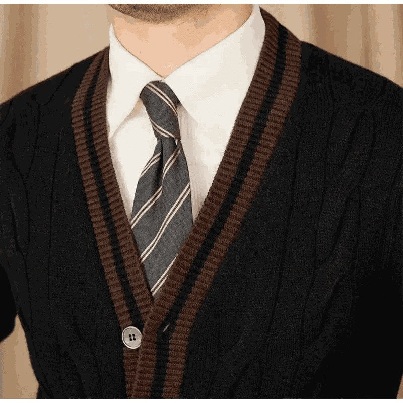 Twisted knit cardigan italian vintage style