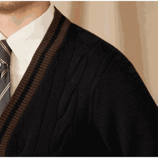 Twisted knit cardigan italian vintage style