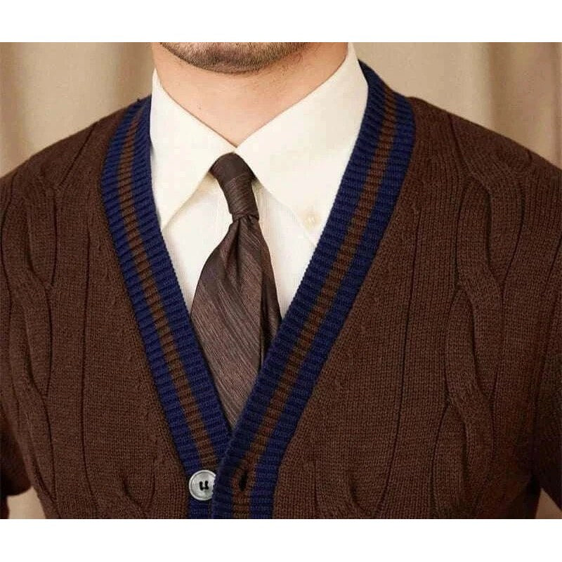 Twisted knit cardigan italian vintage style