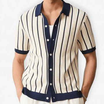 Vintage knitted summer polo shirt