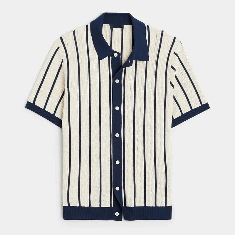 Vintage knitted summer polo shirt