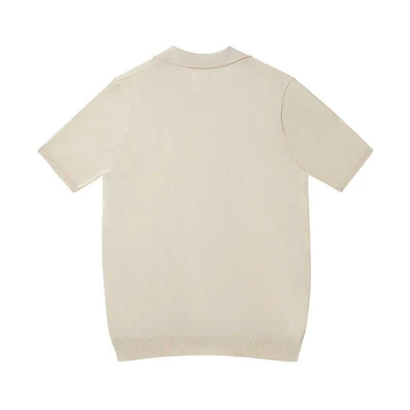 Vintage silk casual polo shirt
