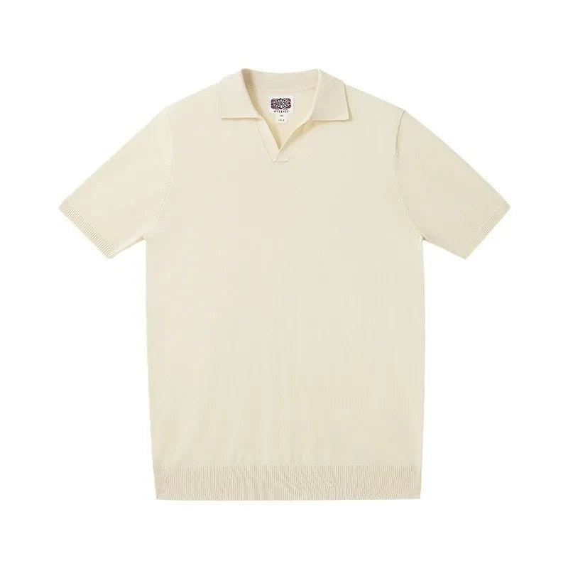 Vintage silk casual polo shirt